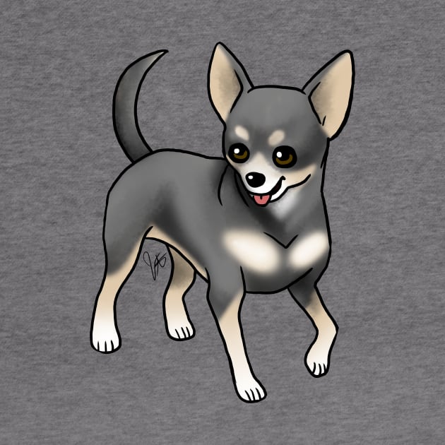 Dog - Chihuahua - Short Haired - Black and Tan by Jen's Dogs Custom Gifts and Designs